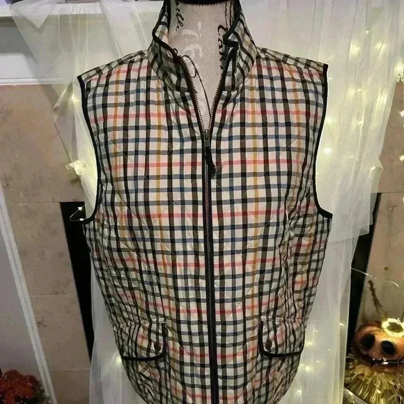 Talbots Full Zip , Quilted Vest. Fall Colors. Large. Preowned. Women. - Picture 1 of 4